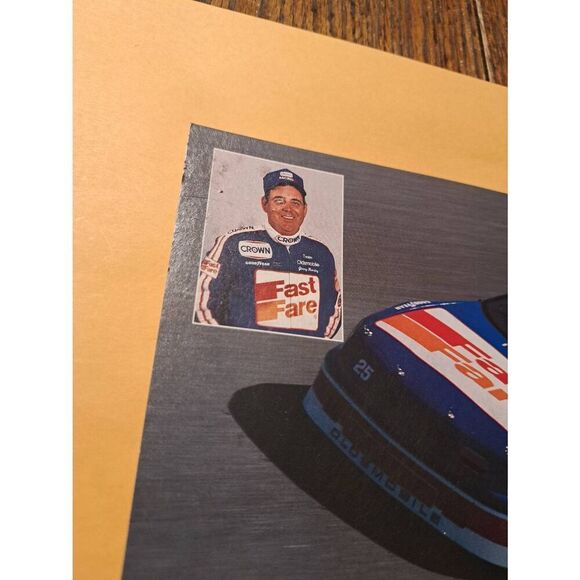 Vintage 1990 Jimmy Hensley NASCAR Driver Card #25 Fast Fare Crown Oldsmobile - Picture 2 of 4